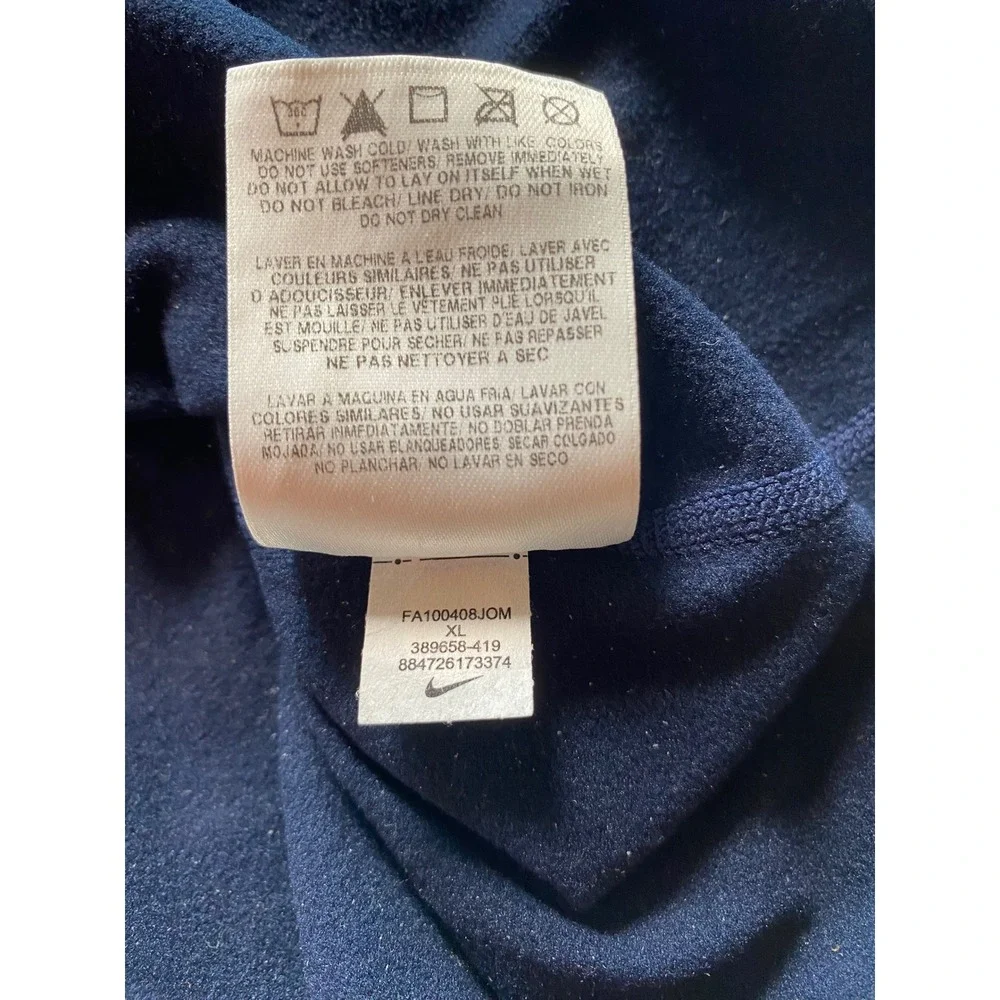 Nike Pro Fitted Dri-FIT Mens Navy Blue Mock Neck Long Sleeve Shirt 389658-419 XL